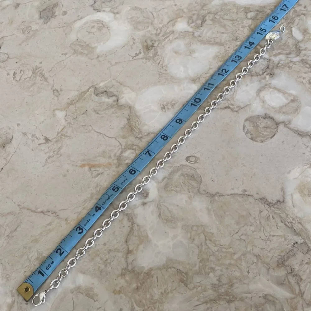 Tiffany & Co. Return To Tiffany Oval Tag Chunky Rolo Link Necklace 925 Sterling - Picture 11 of 12